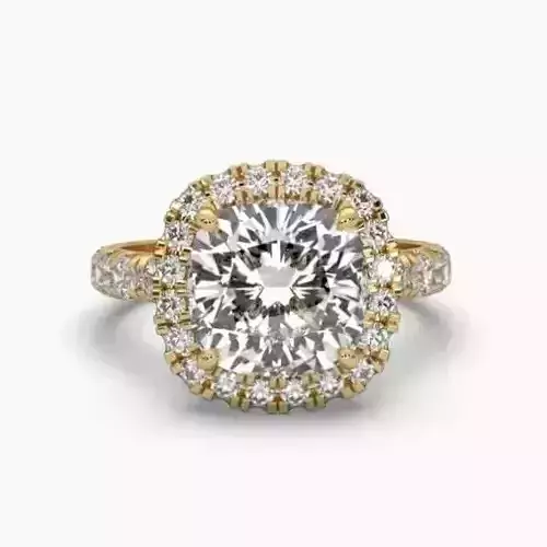 Printable 3D jewelry model of Solitaire Lady Ring with Diamond 