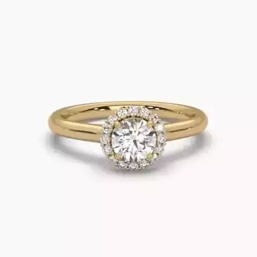 Printable 3D jewelry model of Solitaire Lady Ring with Diamond 