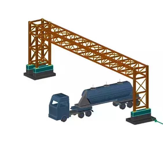 Pipe Bridge 3 levels 30m long 2800mm wide 6400mm clearance