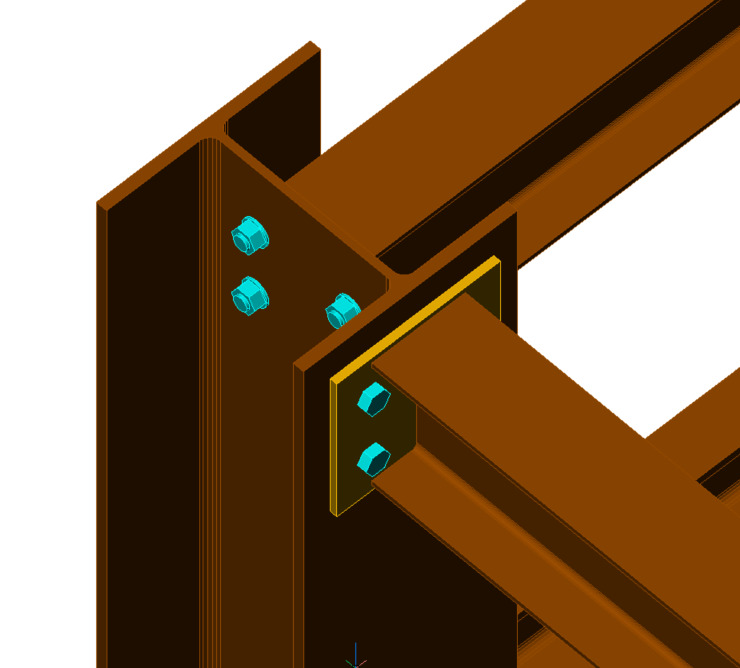Pipe bridge 3 levels 21m long 3400mm wide 6200mm clearance 3D model_4