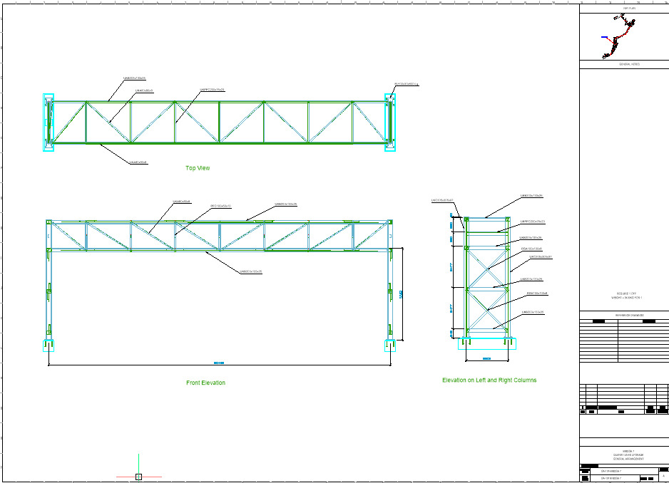 Pipe bridge 3 levels 21m long 3400mm wide 6200mm clearance 3D model_1