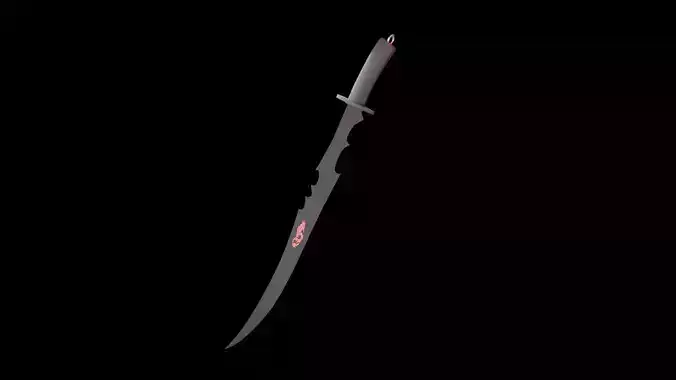 katana samurai sword 3d model pbr textured  High-Quality Asset
