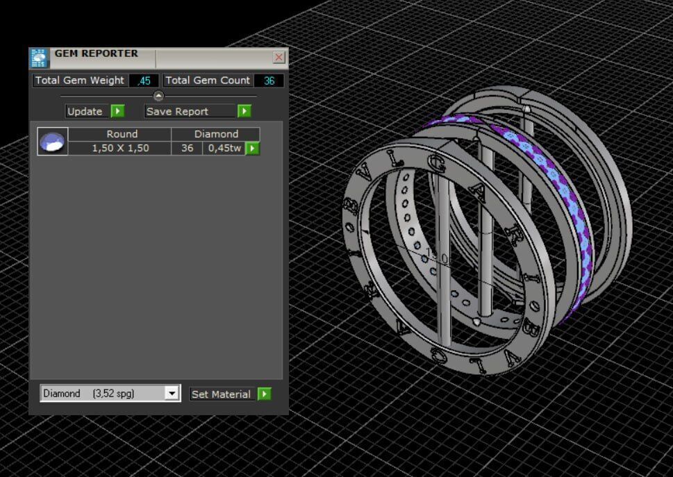 Bvlgari B1zero Rings With Gems 5 Sizes 3D print model_19
