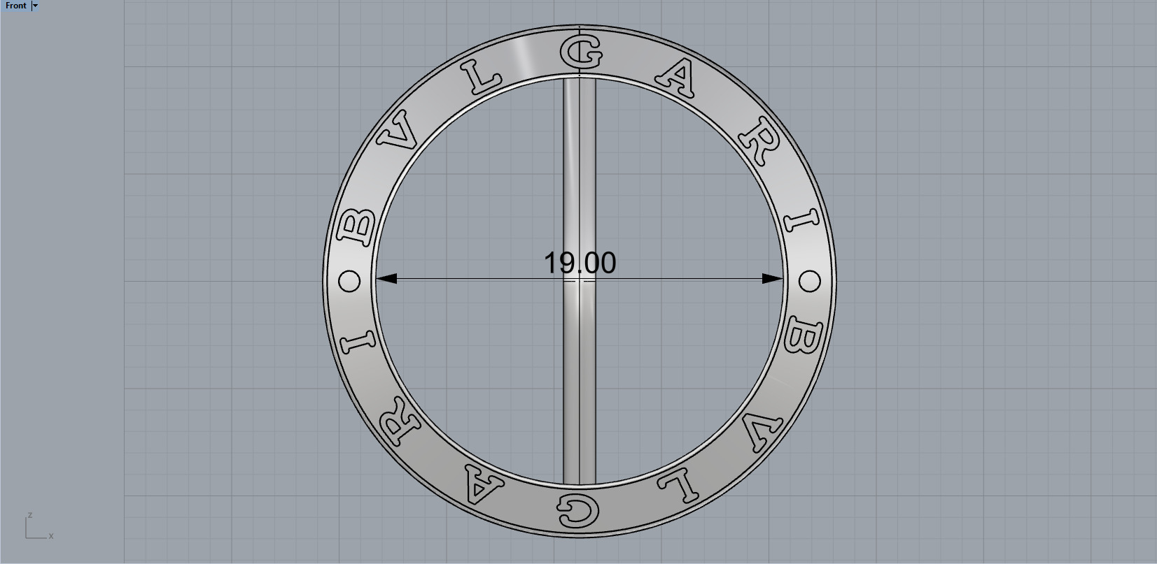 Bvlgari B1zero Rings With Gems 5 Sizes 3D print model_8