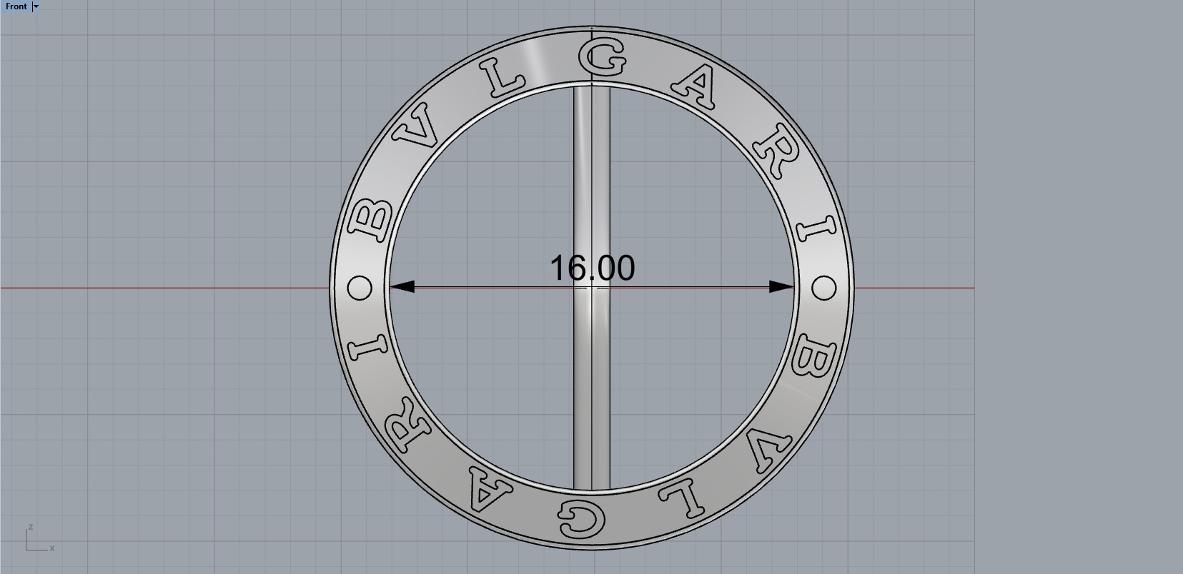 Bvlgari B1zero Rings With Gems 5 Sizes 3D print model_17