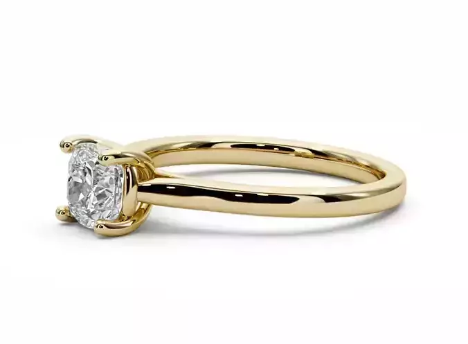 Cushion diamond engagement ring