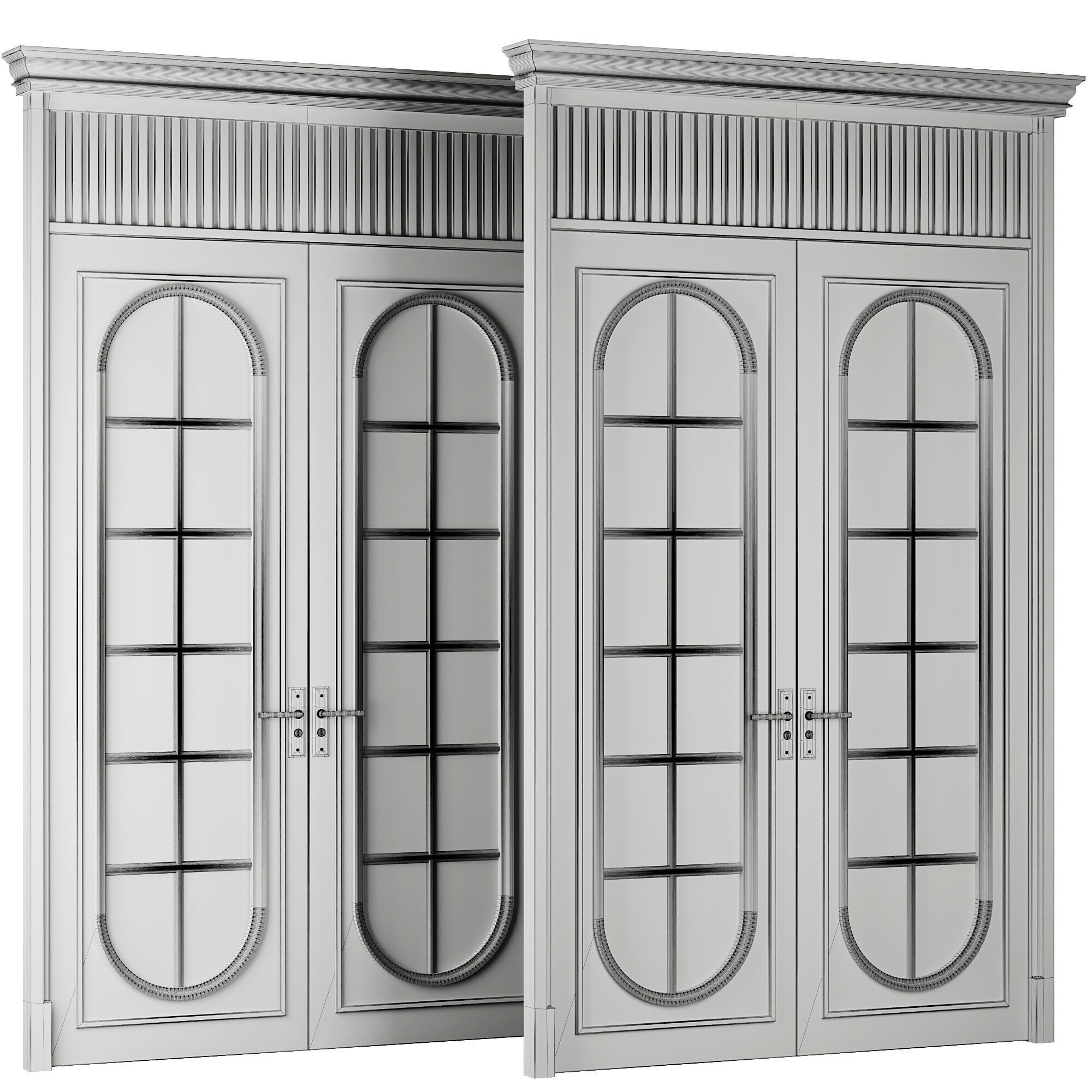 Entrance door set189 3D model_3