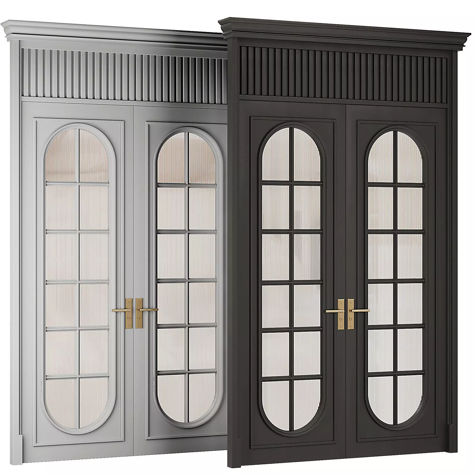 Entrance door set189 3D model_0