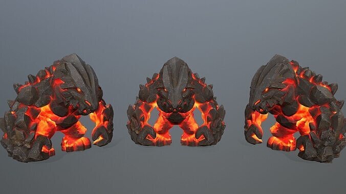 lava monster Low-poly 3D model