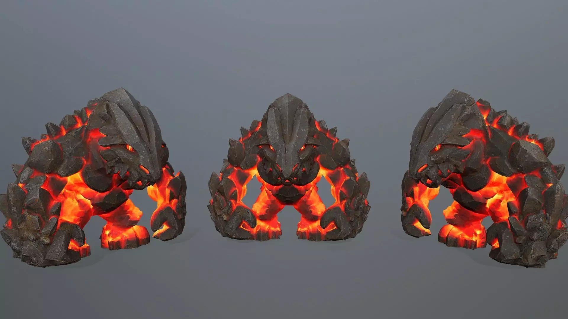 lava monster Low-poly 3D model_0