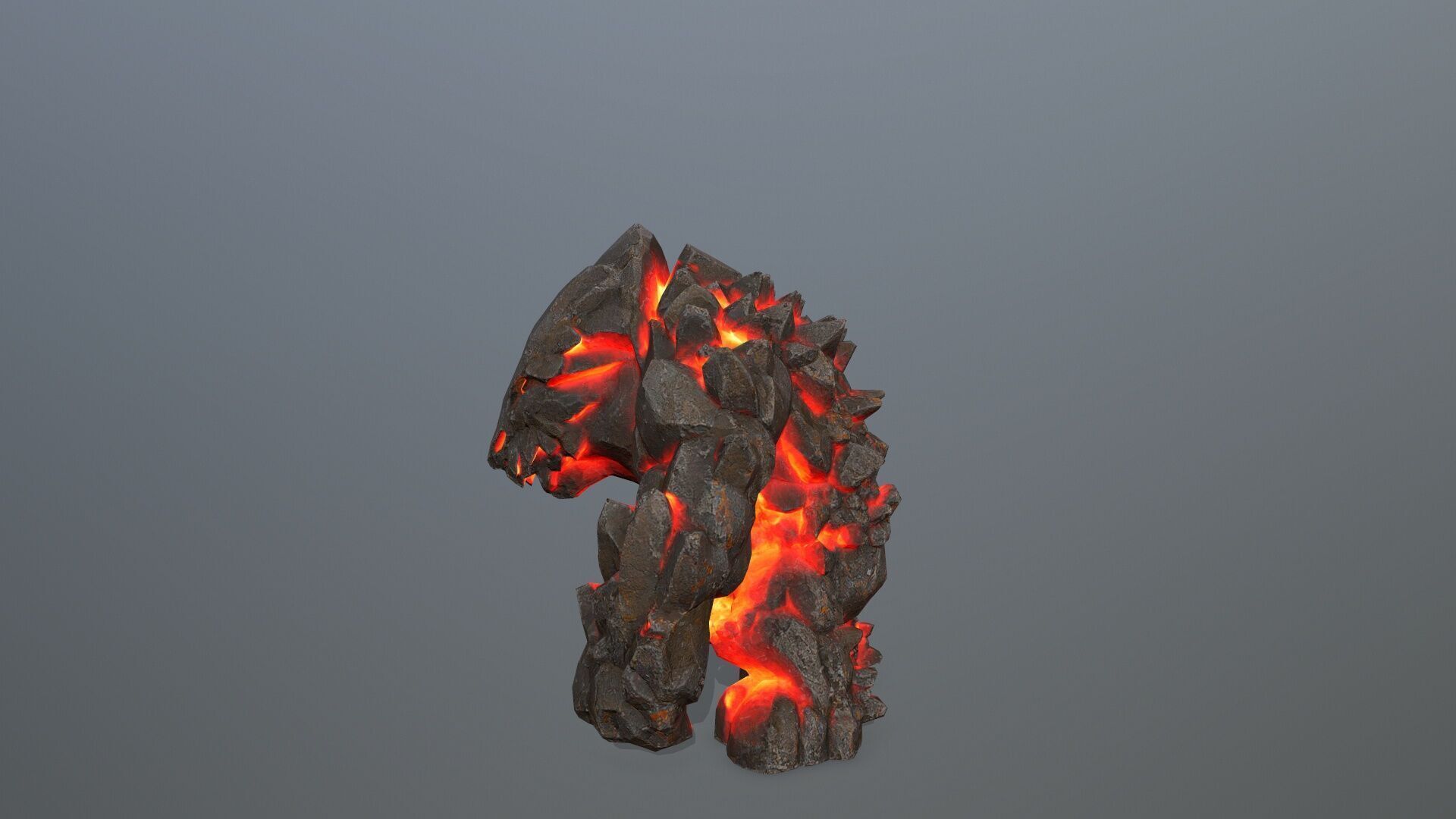 lava monster Low-poly 3D model_4