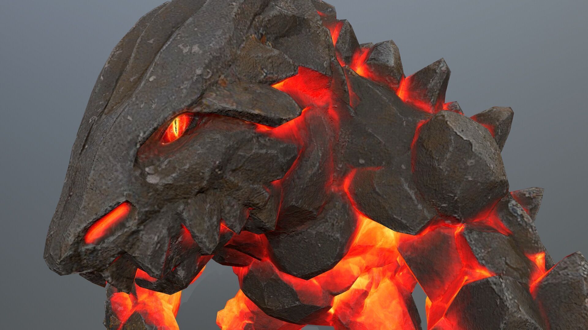 lava monster Low-poly 3D model_11