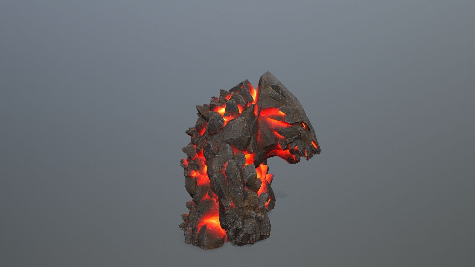 lava monster Low-poly 3D model_8