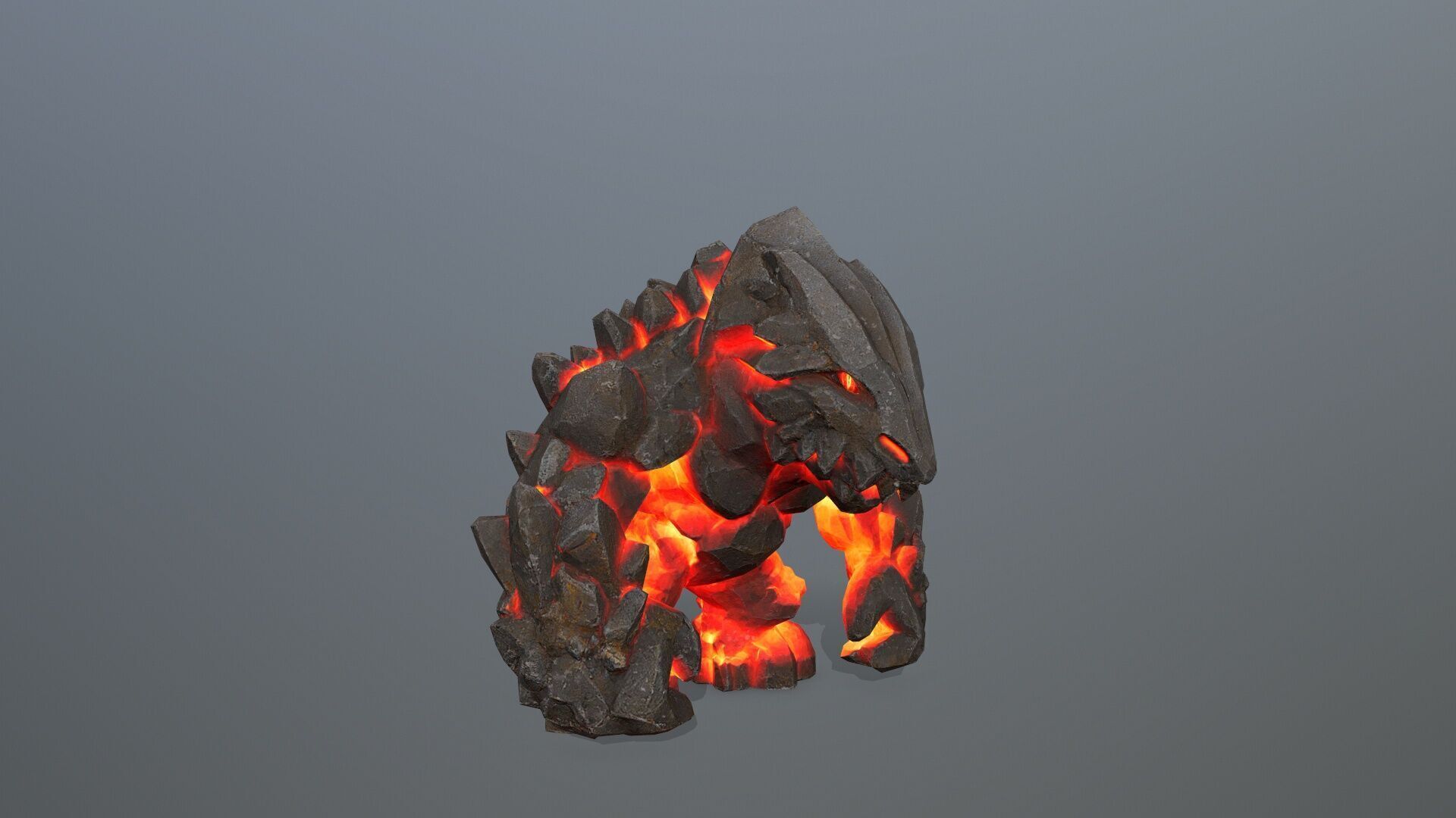 lava monster Low-poly 3D model_9