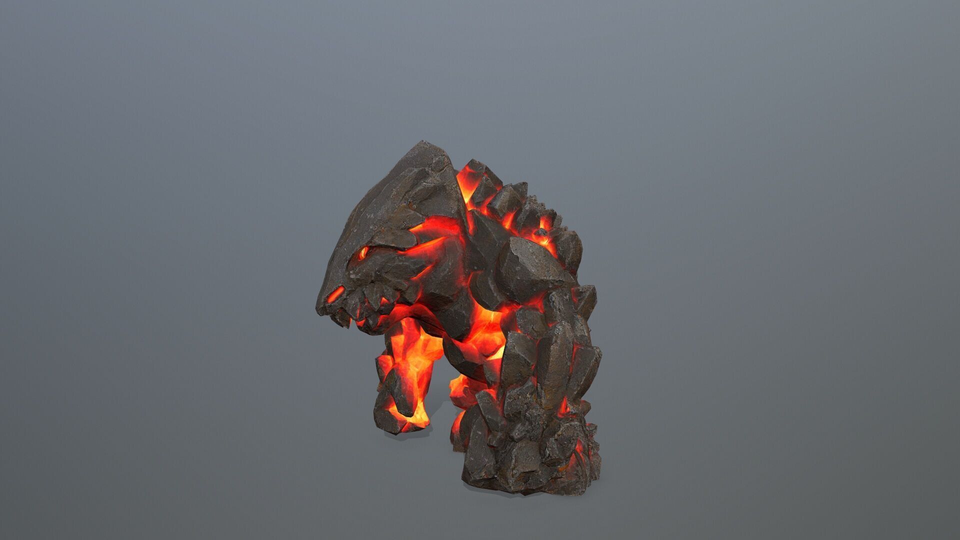 lava monster Low-poly 3D model_3
