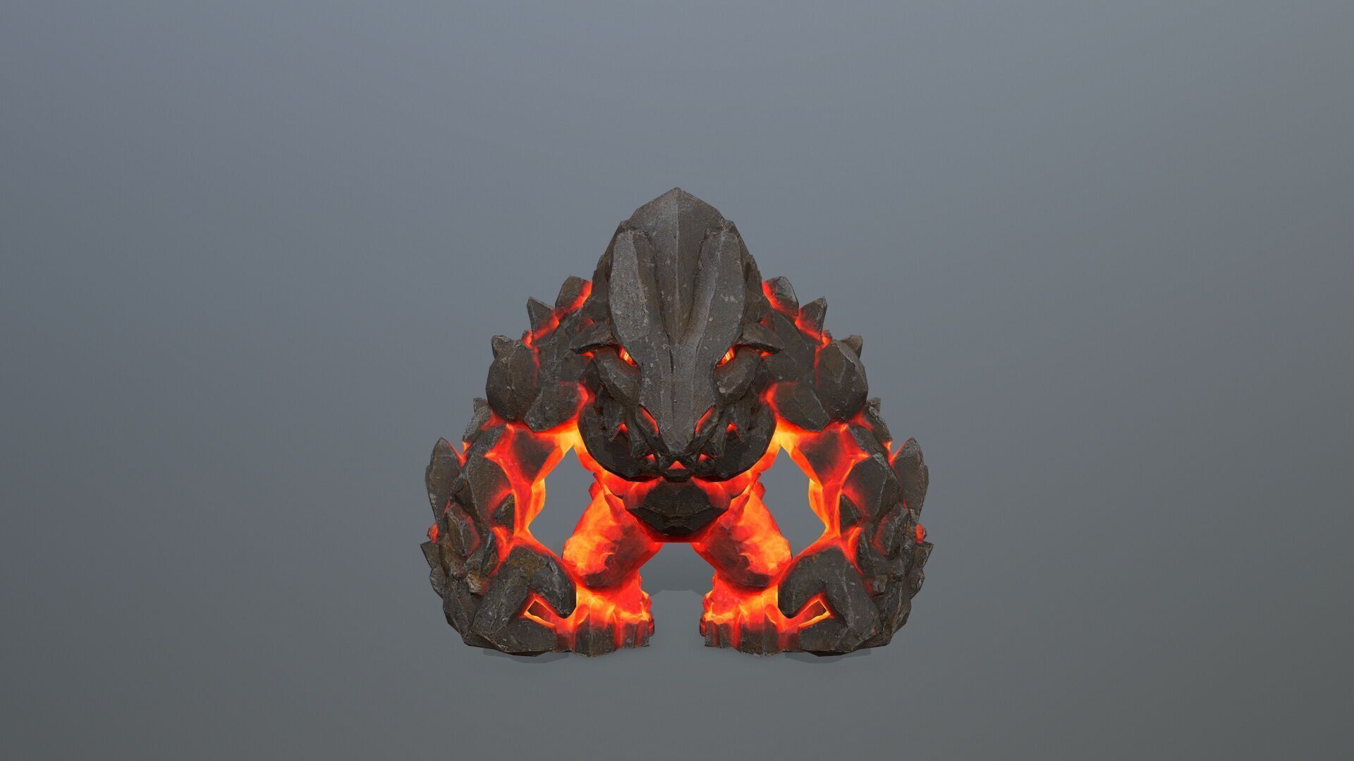 lava monster Low-poly 3D model_1