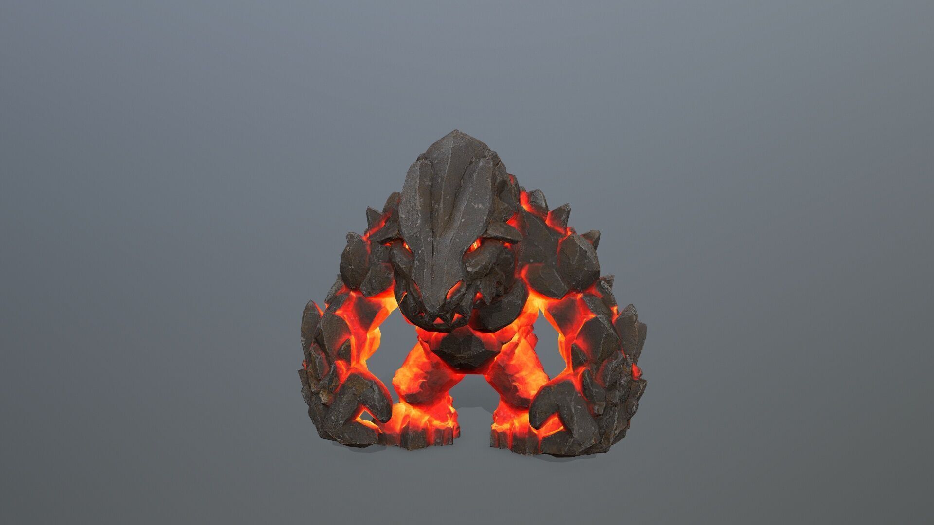 lava monster Low-poly 3D model_10