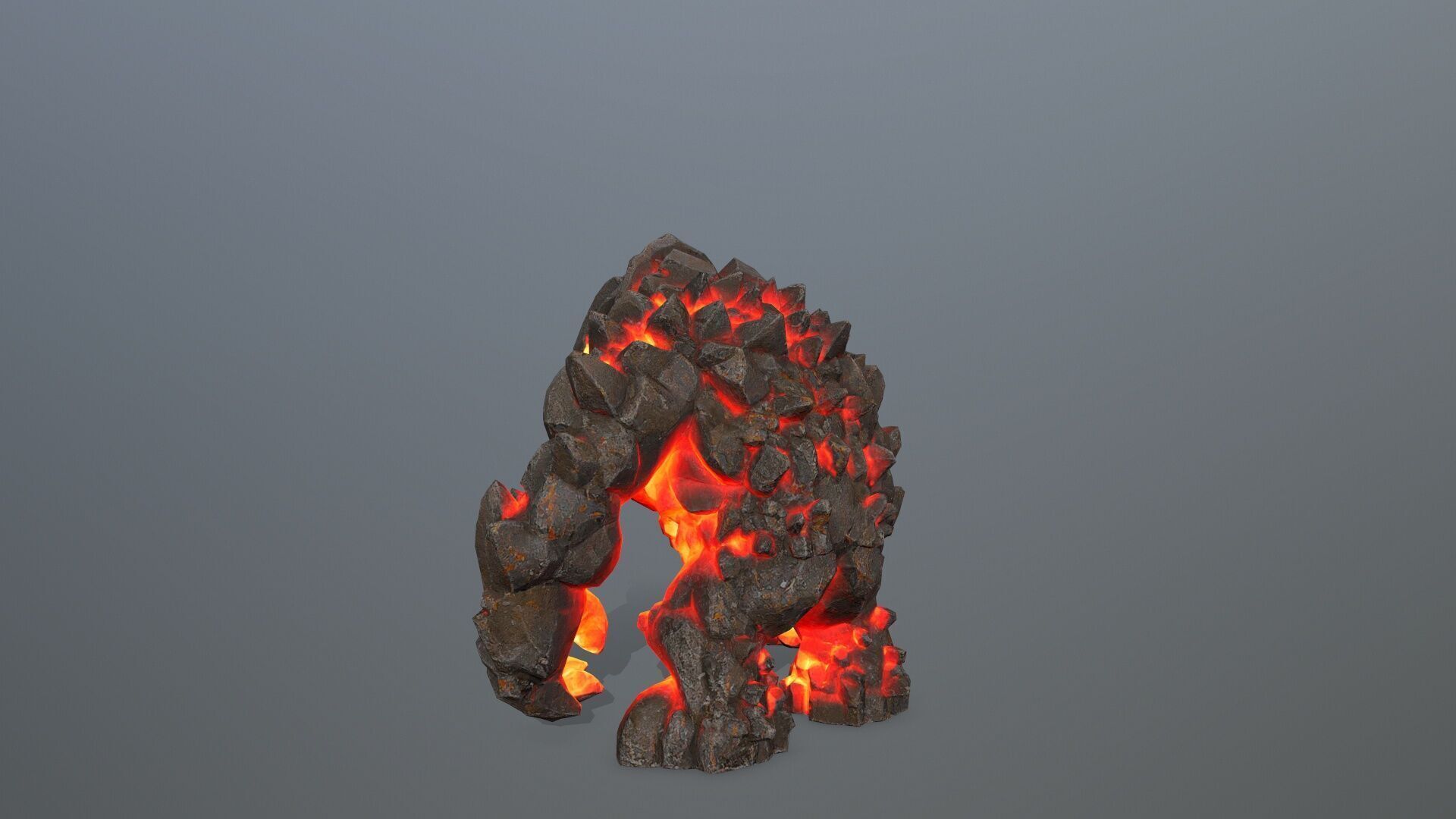 lava monster Low-poly 3D model_5