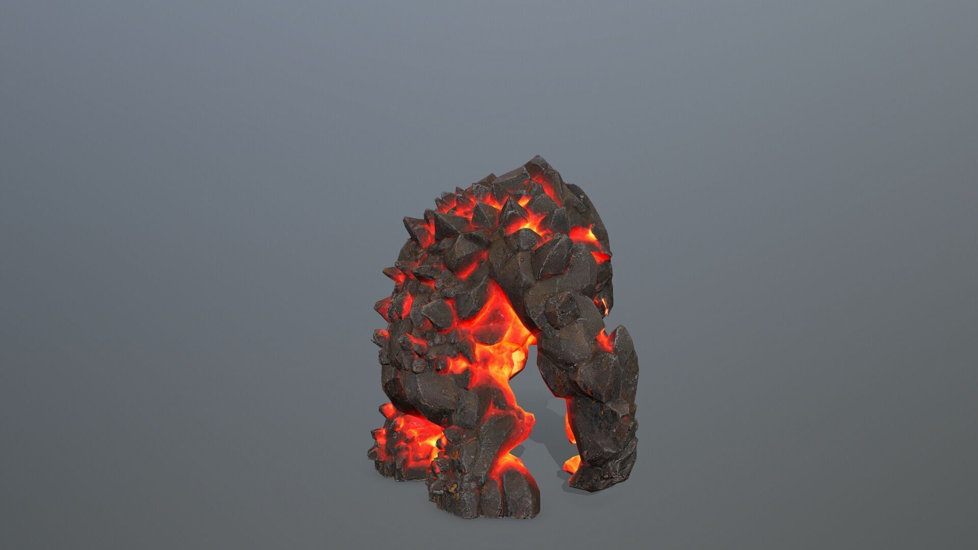 lava monster Low-poly 3D model_7