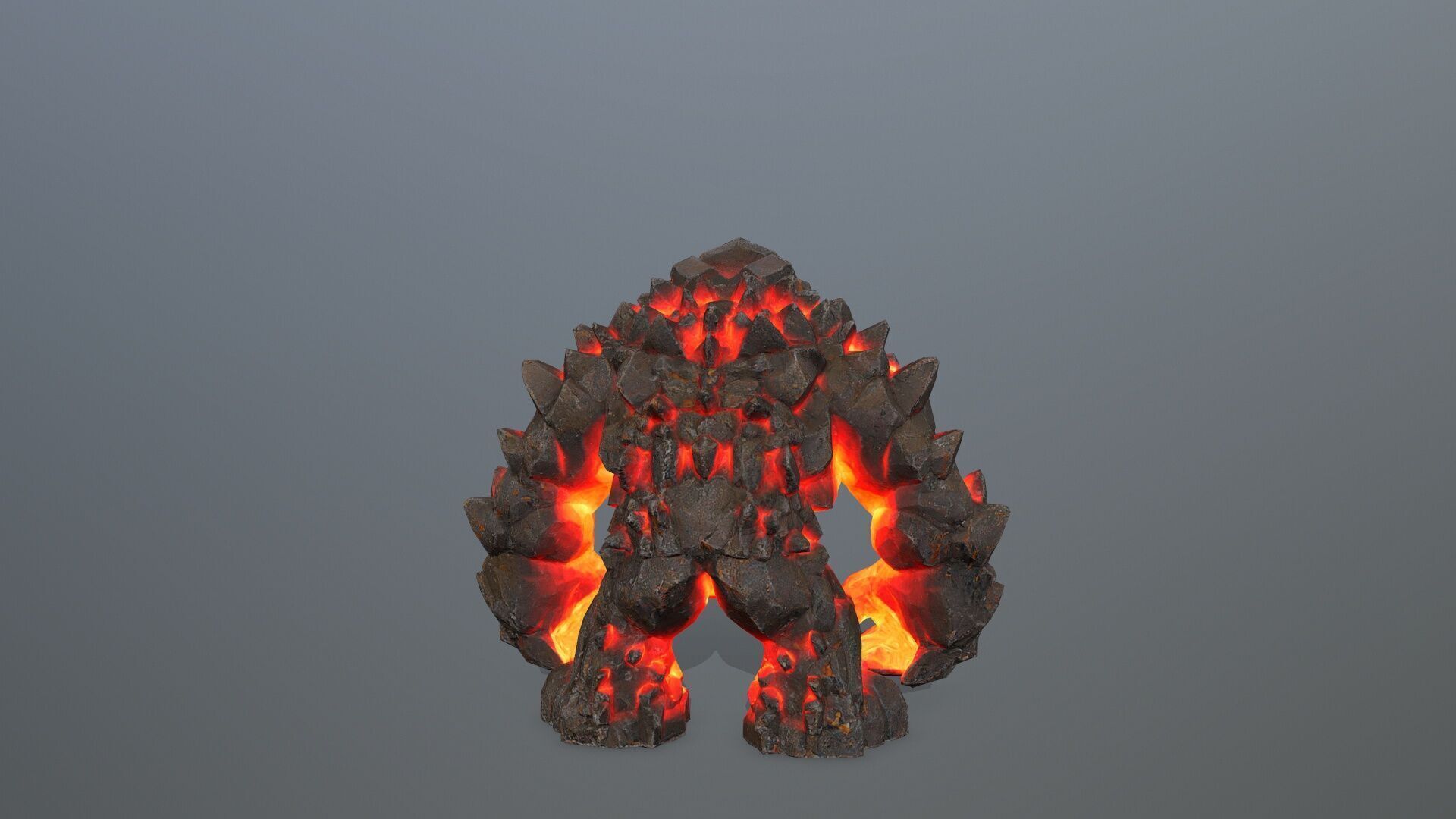 lava monster Low-poly 3D model_6
