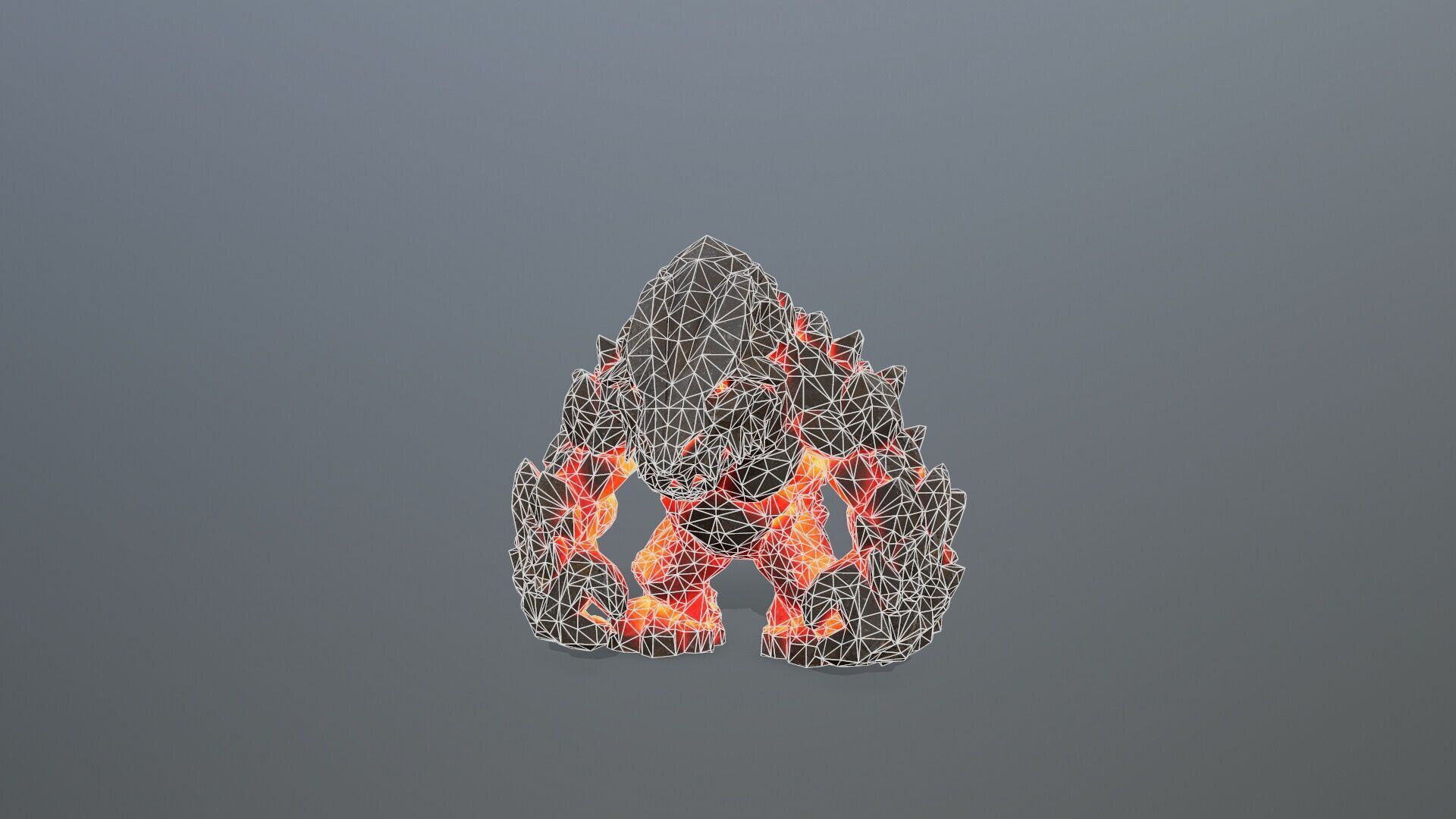 lava monster Low-poly 3D model_12