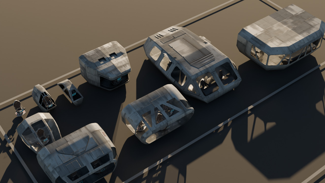 Scifi 3D Greeble Kitbashing Set 480 pieces 3D model_4