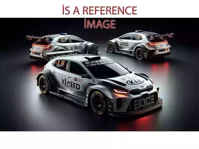 Lowpoly Rallycross KIA Xceed concept