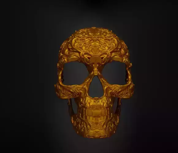 Skull Ptattern Full Face Helmet Skeleton Face Mask 3D print model