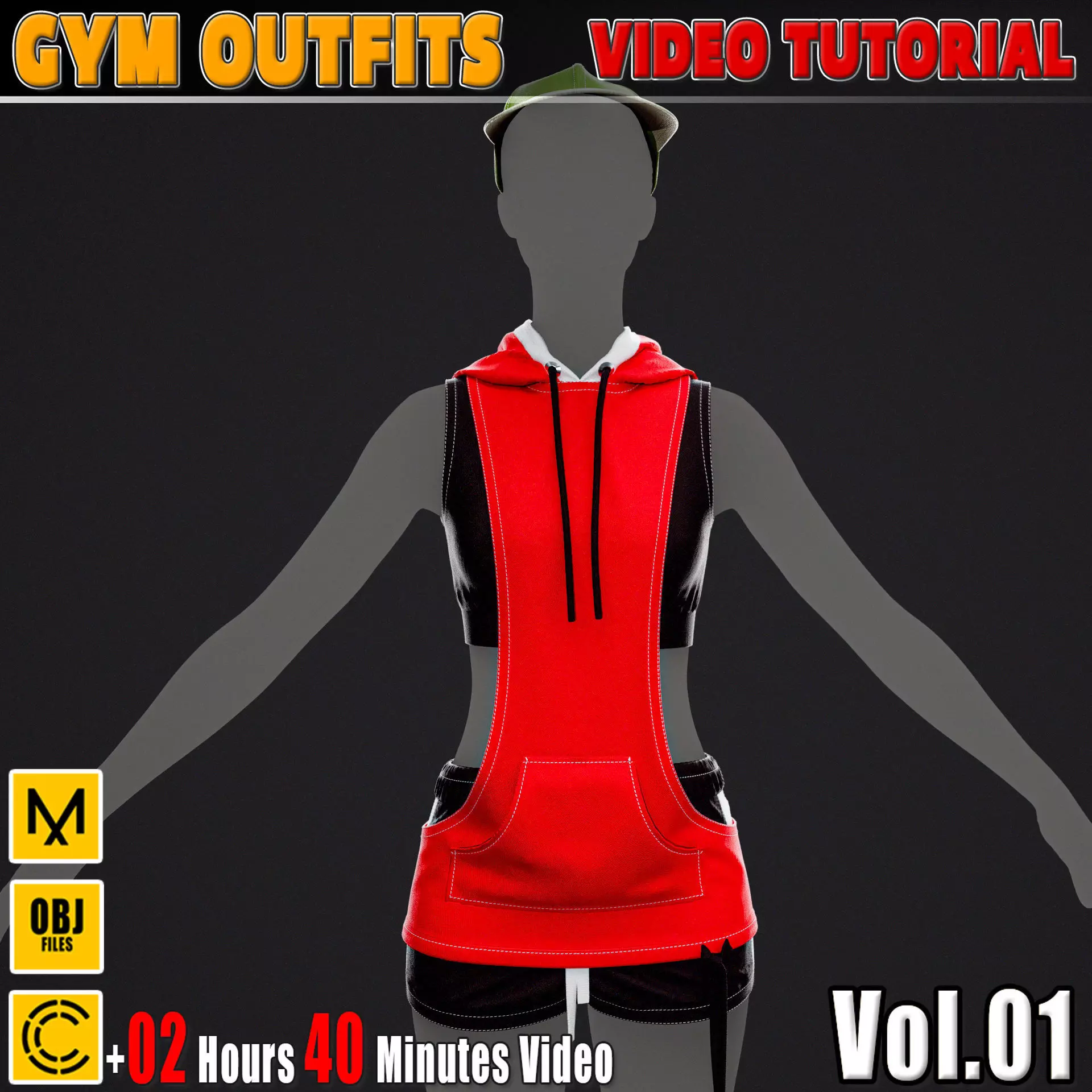 Gym Outfit Video Tutorial Vol 01 3D model