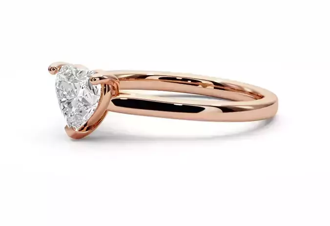 Heart diamong engagement ring