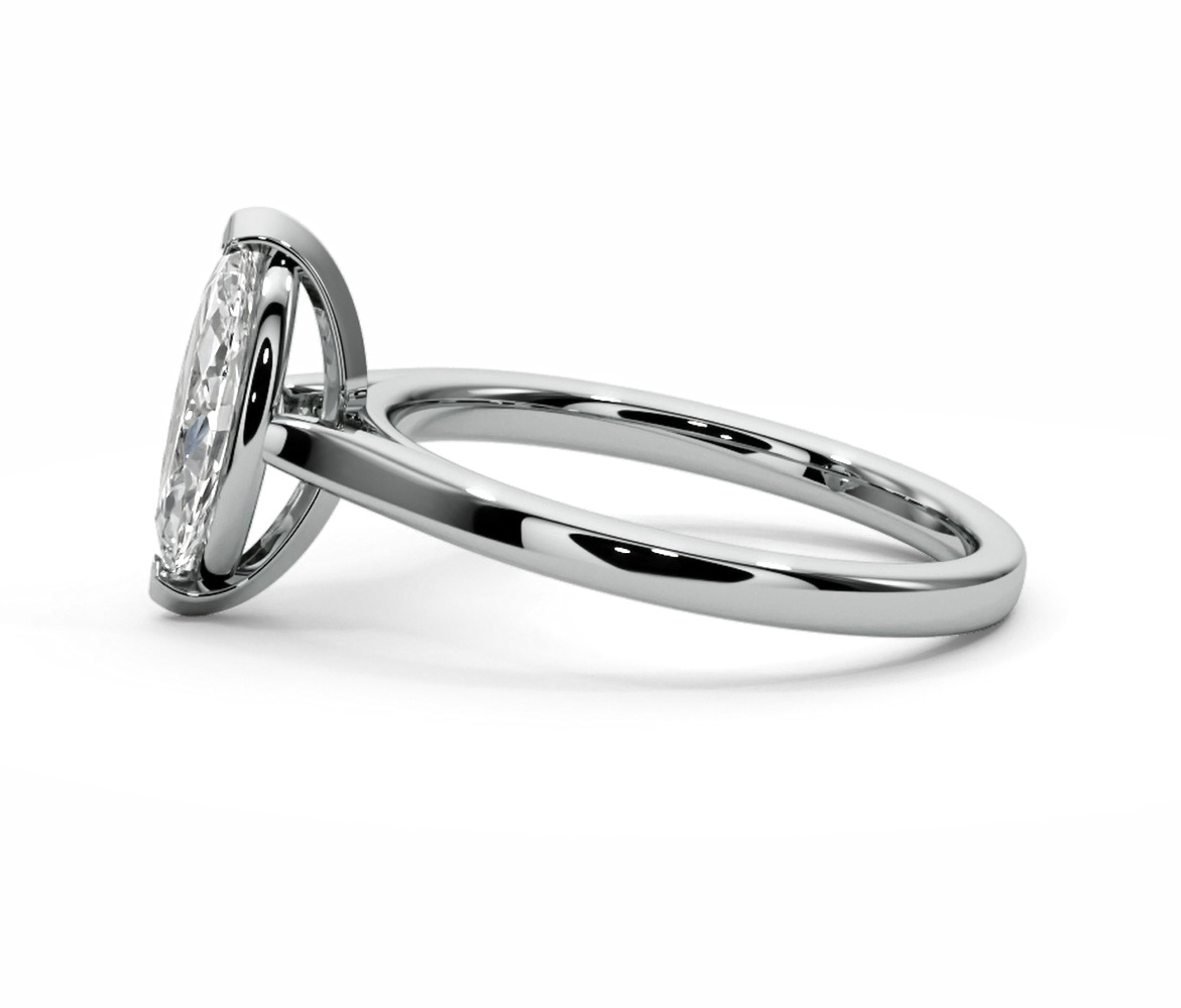 Marquise diamond engagement ring 3D print model_6