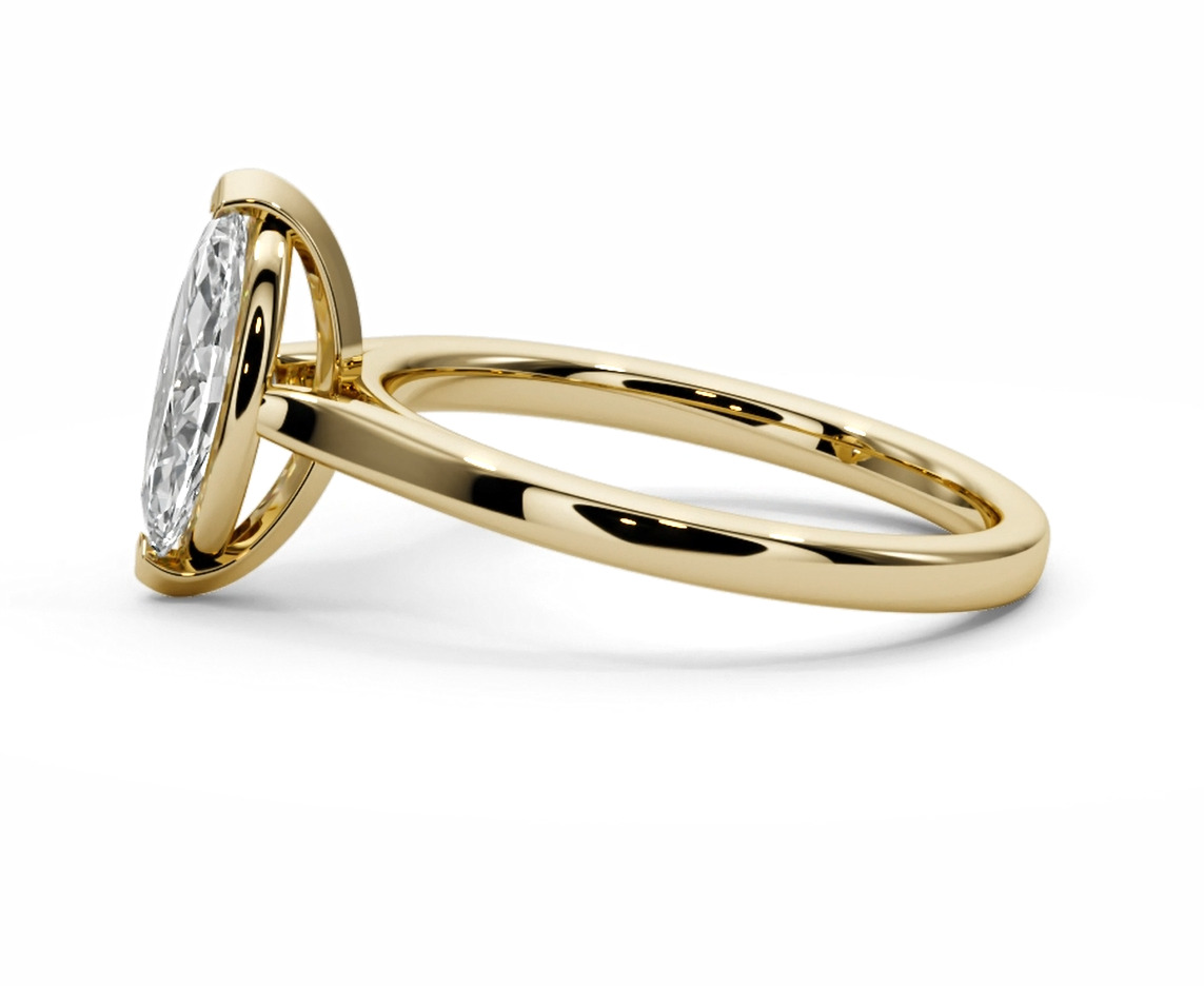 Marquise diamond engagement ring 3D print model_9