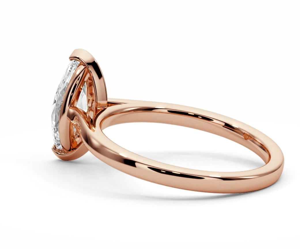 Marquise diamond engagement ring 3D print model_4