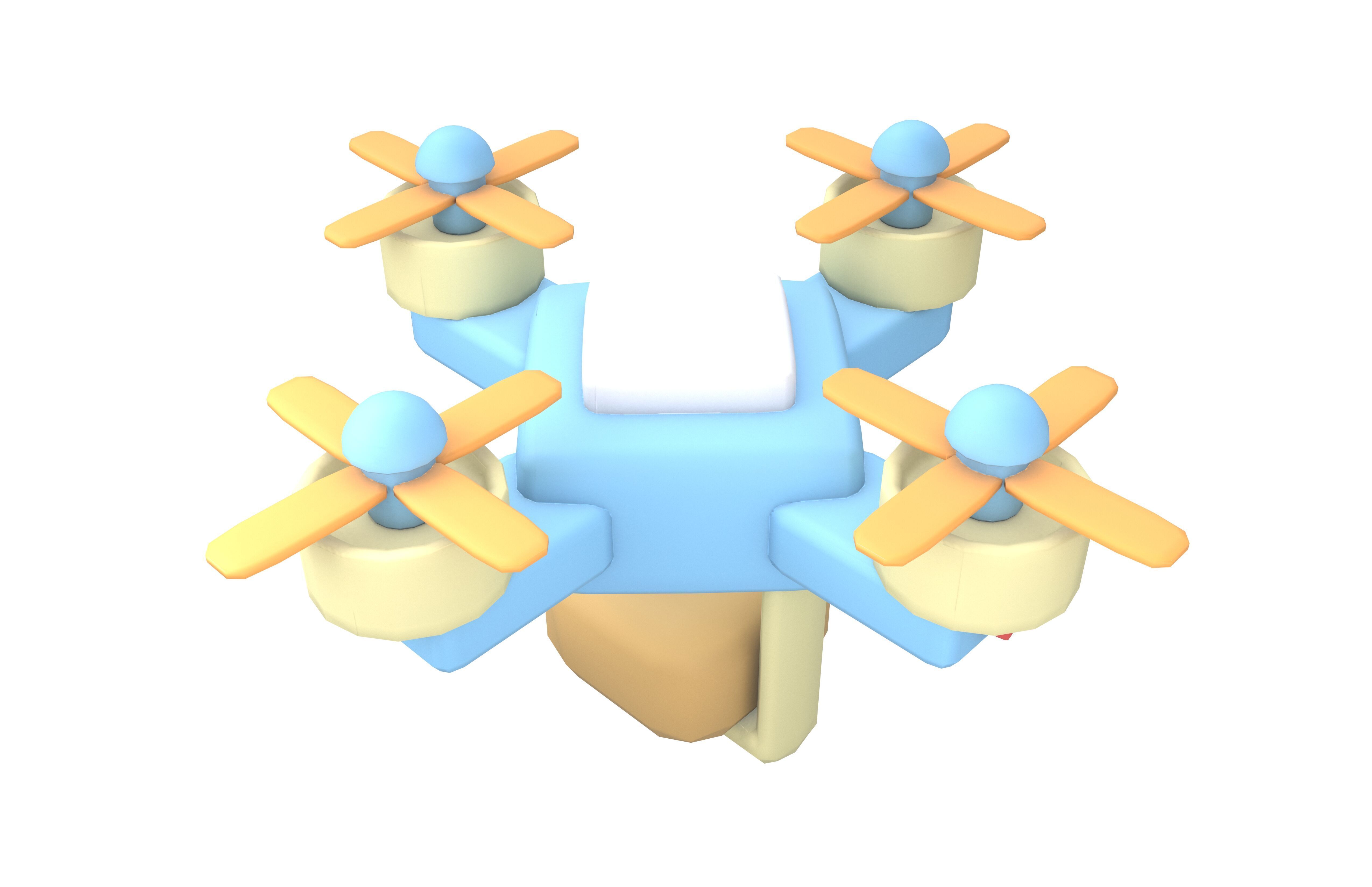 Drone Delivery Icon v1 001 Low-poly 3D model_2