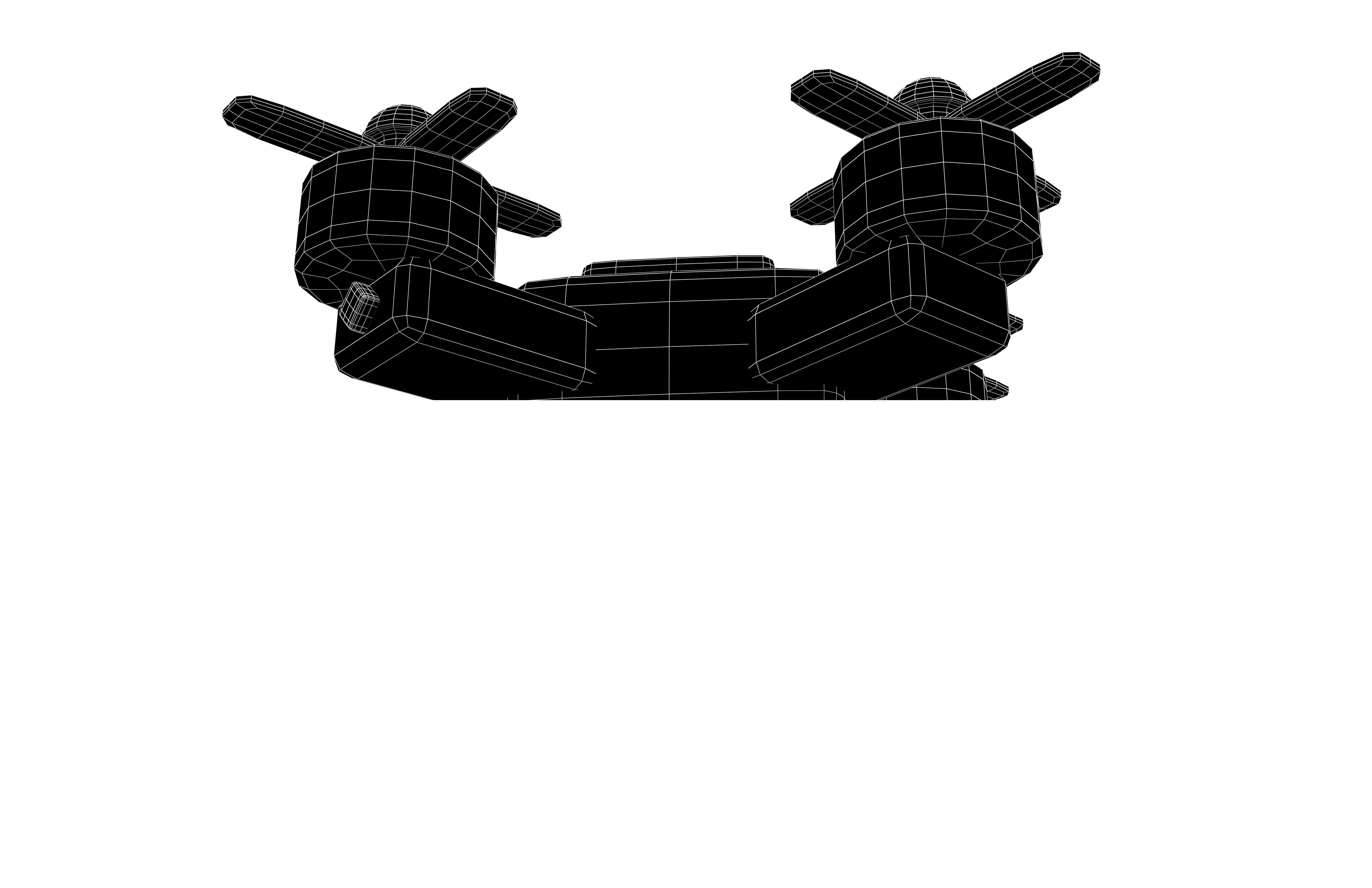 Drone Delivery Icon v1 001 Low-poly 3D model_5