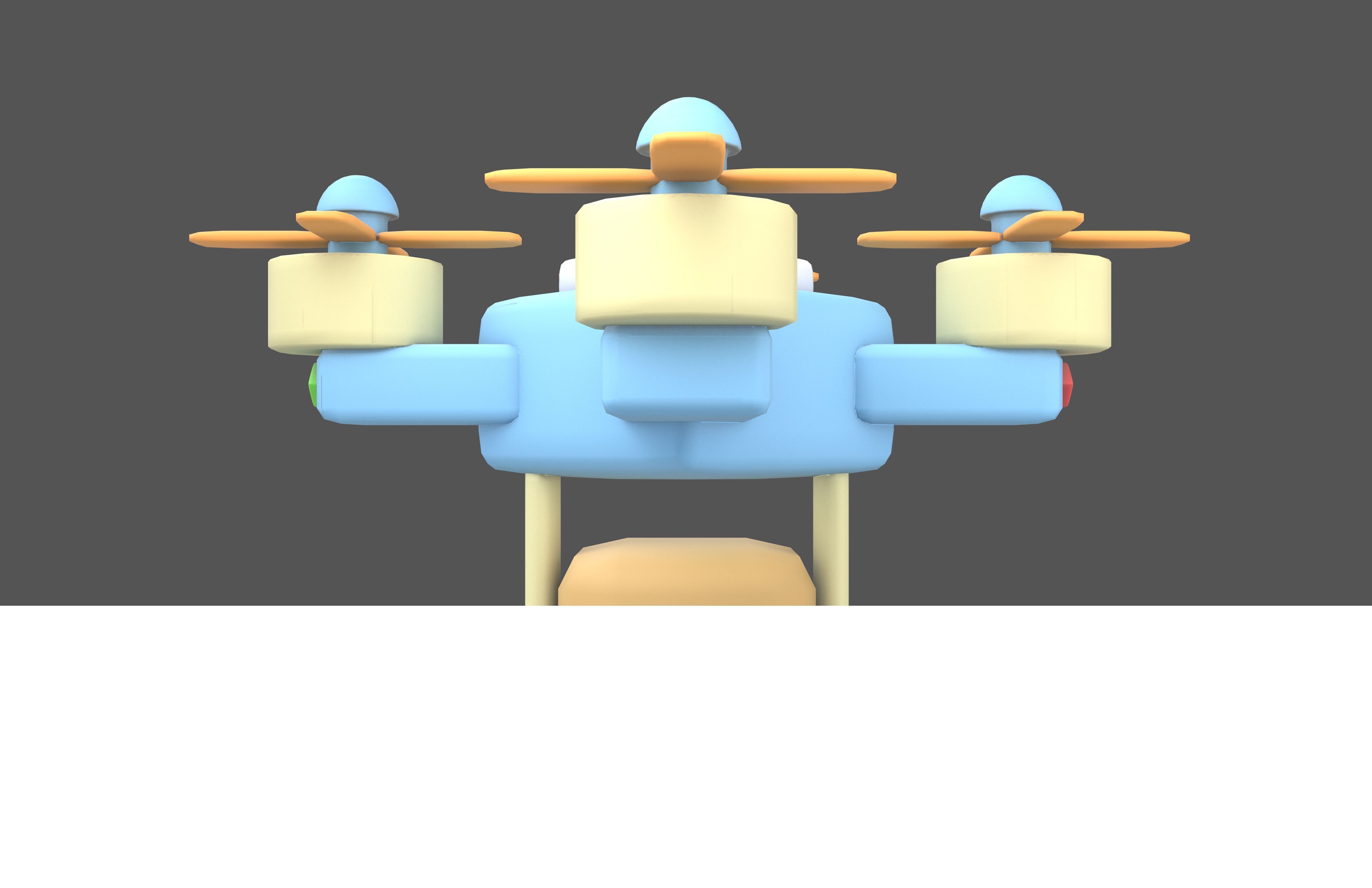 Drone Delivery Icon v1 001 Low-poly 3D model_1