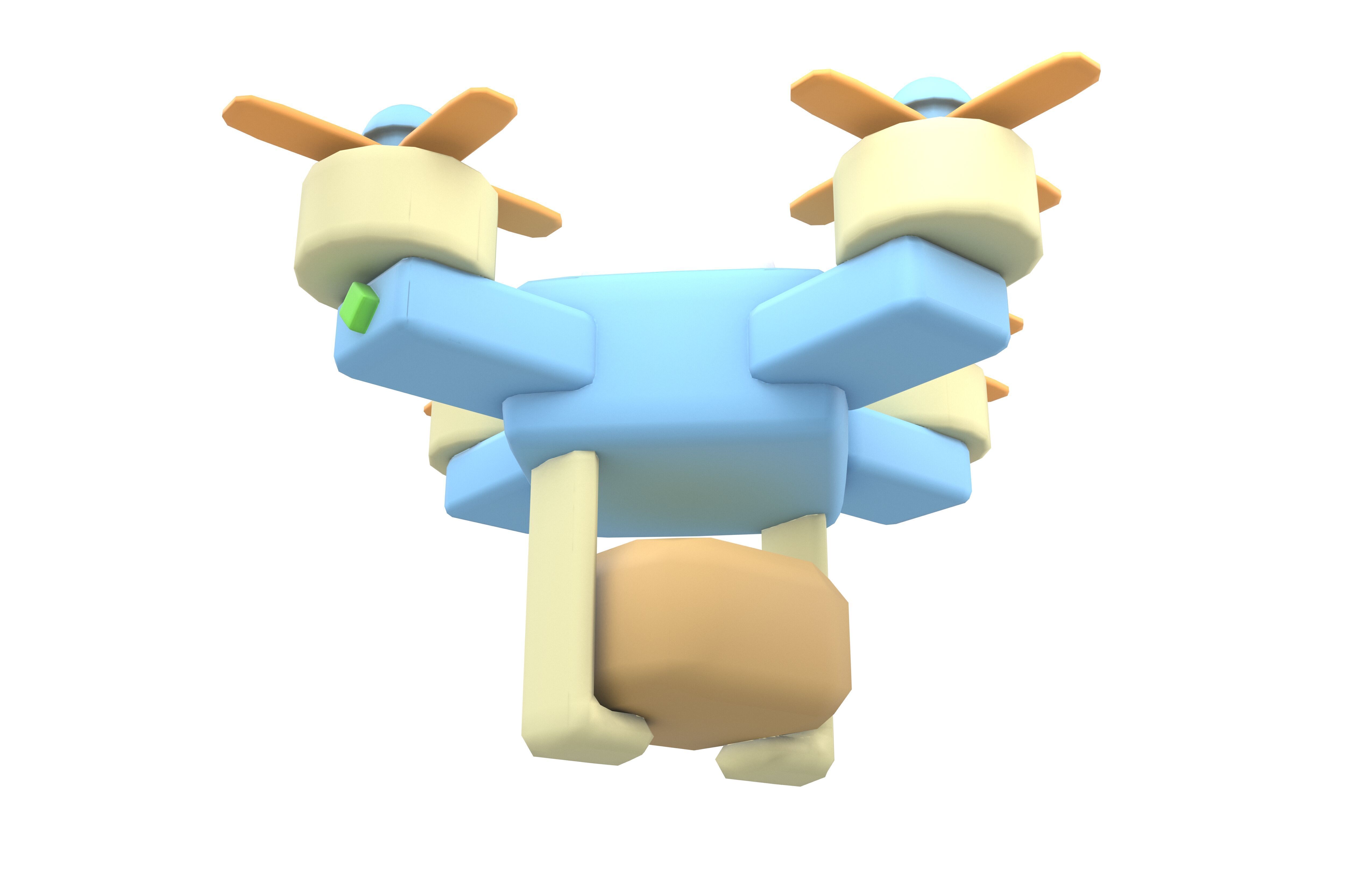 Drone Delivery Icon v1 001 Low-poly 3D model_3
