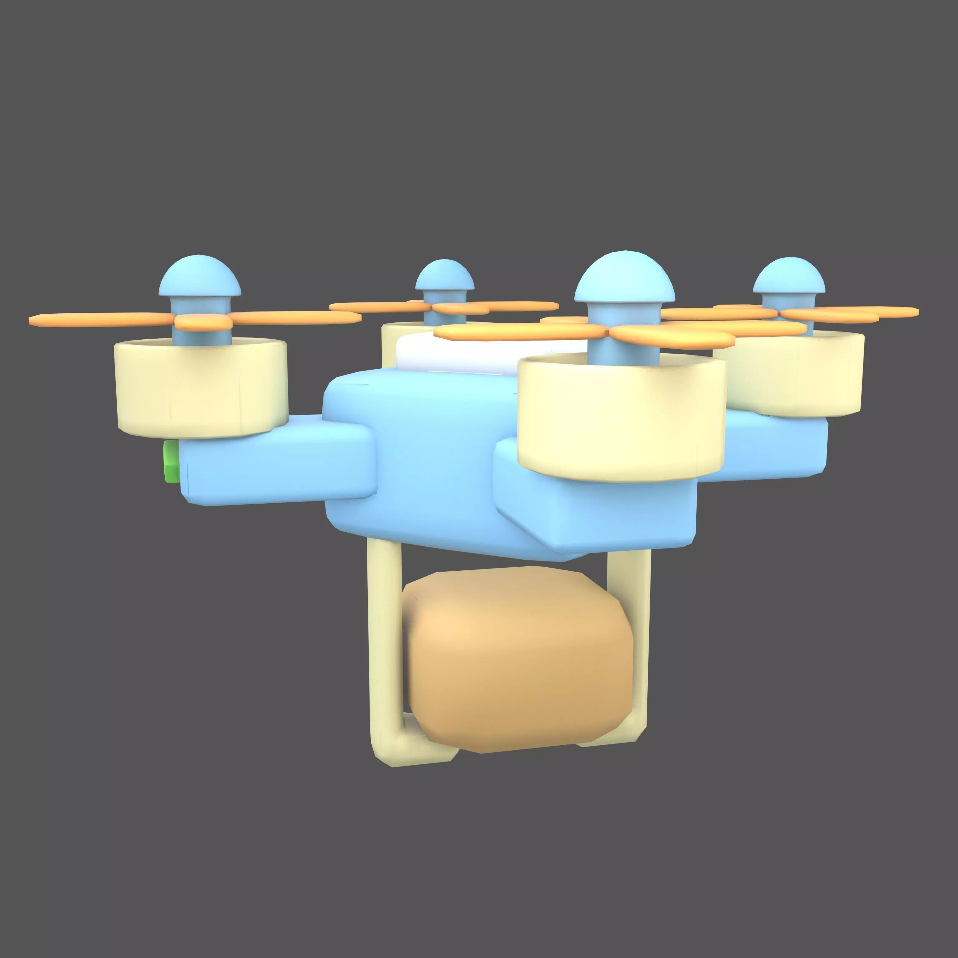 Drone Delivery Icon v1 001 Low-poly 3D model_0
