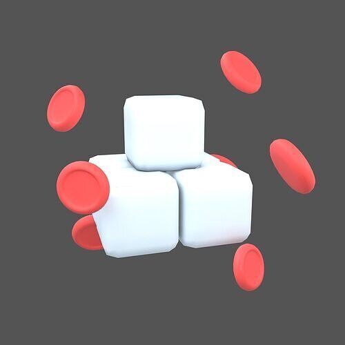 Blood Sugar Levels Icon V1 001 Low-poly 3D model