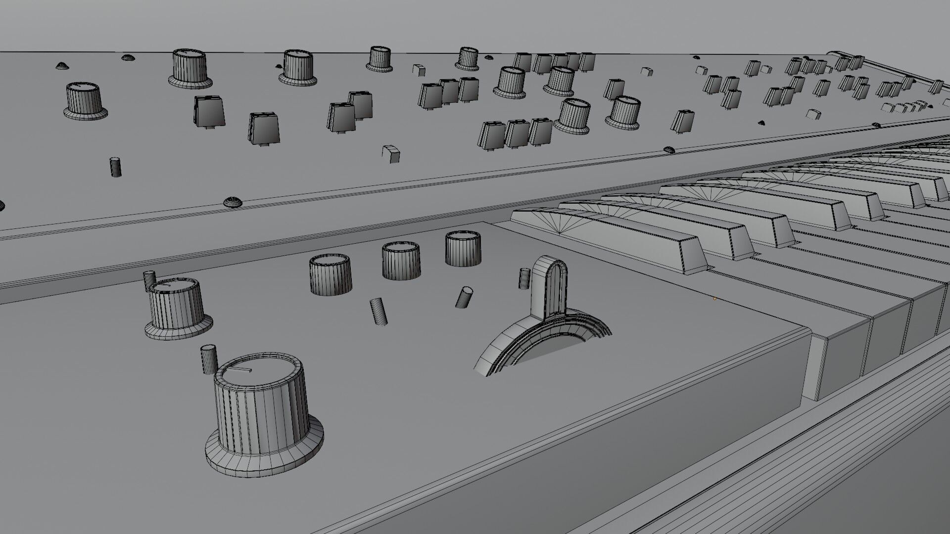 Synthesizer Roland Sh-7 3D model_9