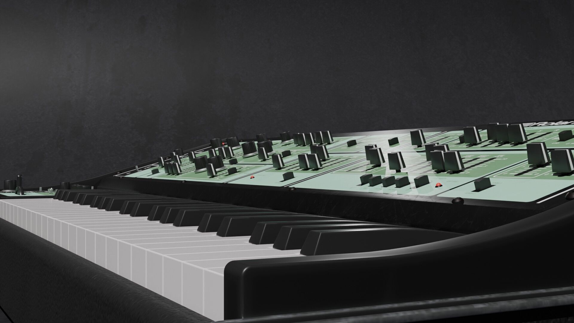 Synthesizer Roland Sh-7 3D model_6