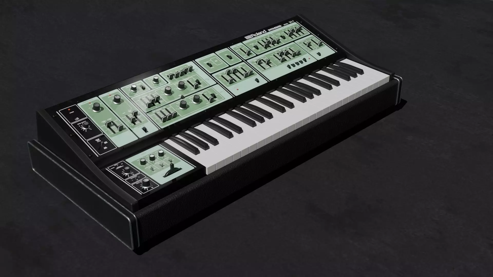 Synthesizer Roland Sh-7 3D model_0