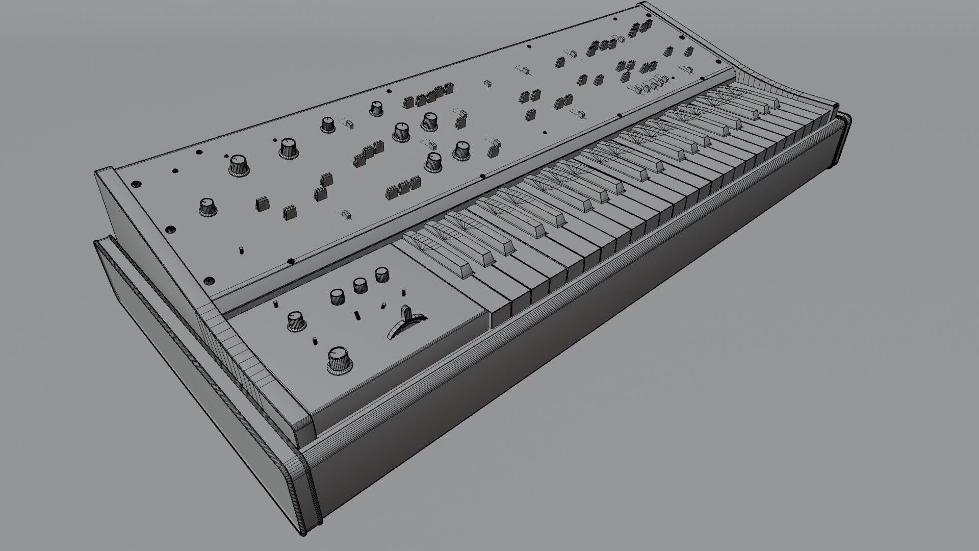 Synthesizer Roland Sh-7 3D model_7