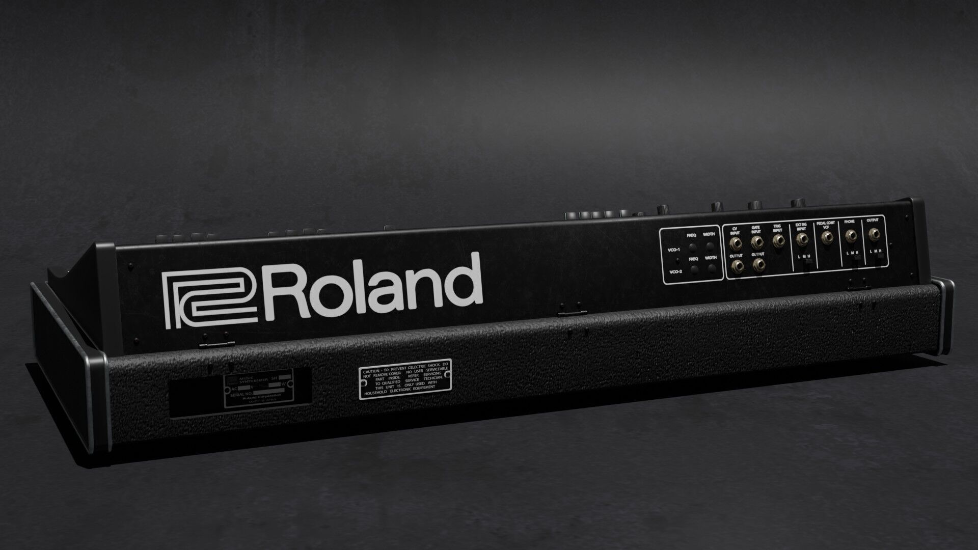 Synthesizer Roland Sh-7 3D model_3