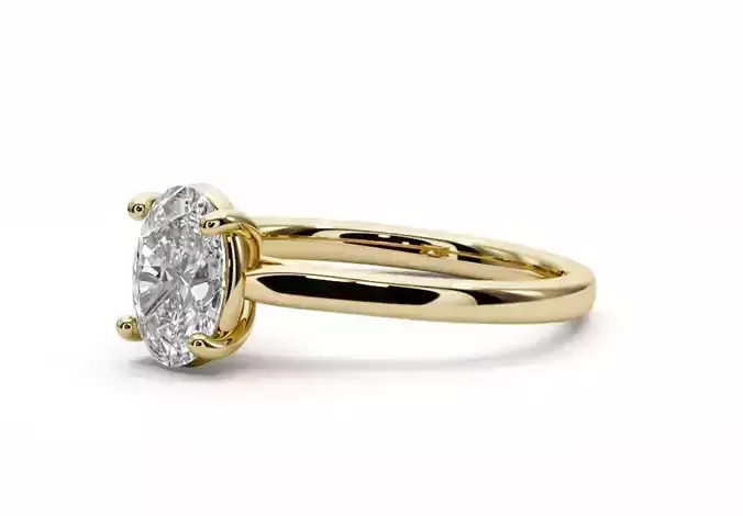 Oval cut diamond engagement ring