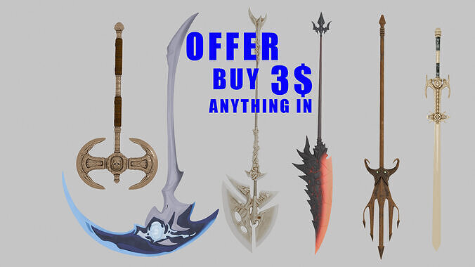 Weapons Pack Free 3D model