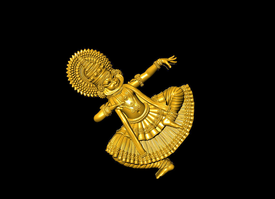 katakkali dancing model 3D print model_1