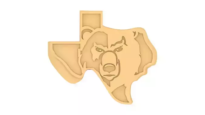 Lone Star Pride  Custom Texas Map Statement Ring 3D print model