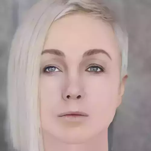 Darya Moroz Head - No Hair - Low poly head for game