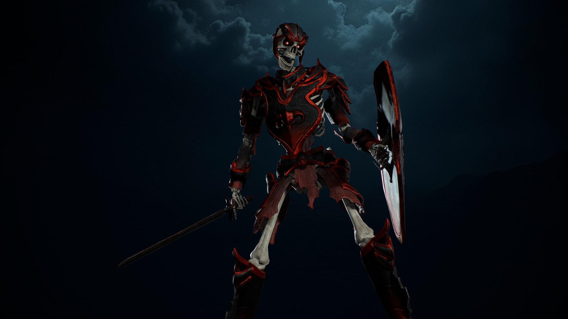 Skeleton 05 Low-poly 3D model_2